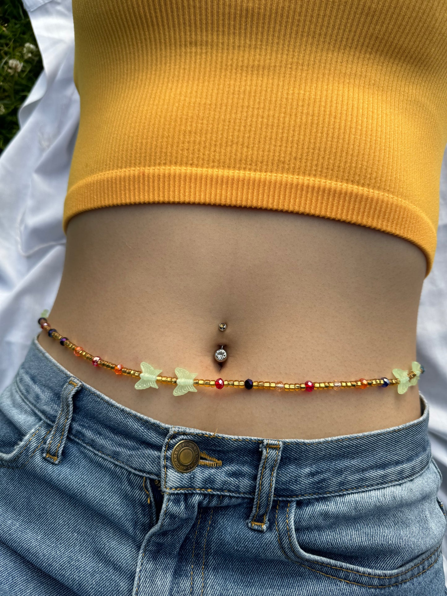 Waist Bead- Glow in the Dark Butterflies