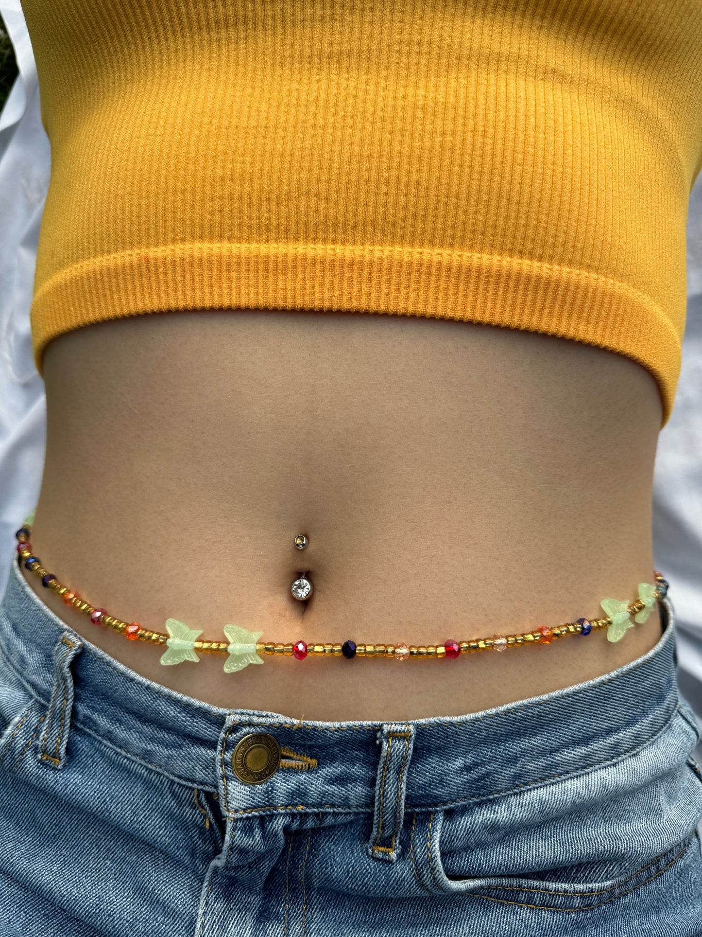 Waist Bead- Glow in the Dark Butterflies